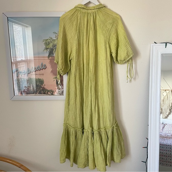 Free People Maya Gauze Cotton Shirt Dress in Medium - Picture 8 of 8